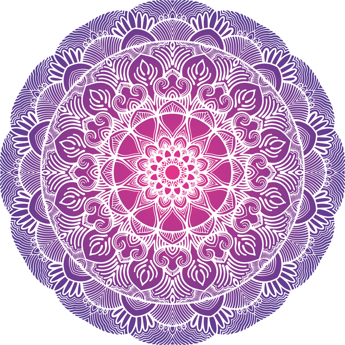 Tapis vinyle chambre mandala fleur de vie violette - TenStickers