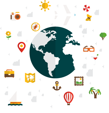 Tapis vinyle chambre monde en voyage - TenStickers