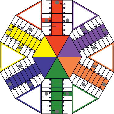 Tapis vinyle jeux plateau de parchis géométrique - TenStickers
