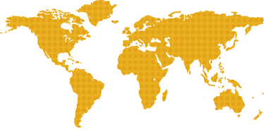 Tapis vinyle carte du monde jaune à pois - TenStickers