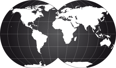 Tapis vinyle carte du monde décoratif double globe terrestre - TenStickers