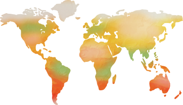 Tapis vinyle carte du monde teintes chaudes - TenStickers