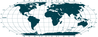 Tapis vinyle carte du monde méridiens bleus - TenStickers