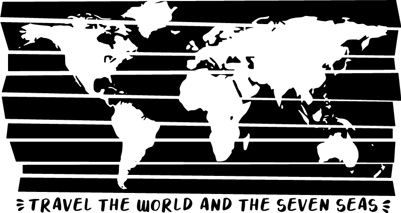 Tapis vinyle carte du monde pour voyager partout - TenStickers