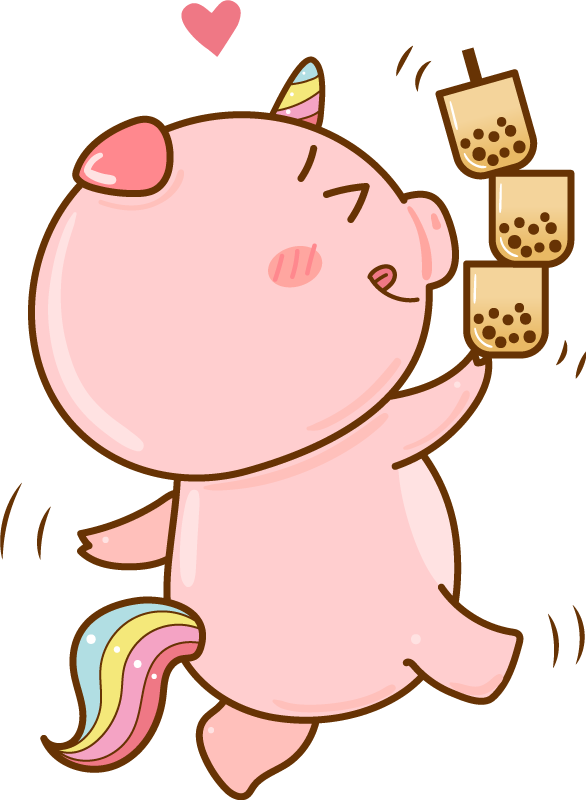 Tapis vinyle pour enfants cochon licorne dessin animé - TenStickers