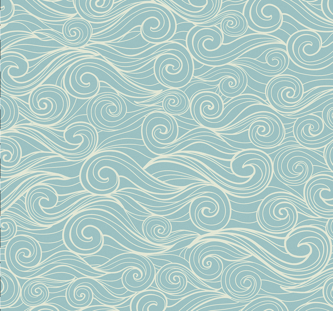 Tapis vinyle salle de bain décor océan avec vagues - TenStickers