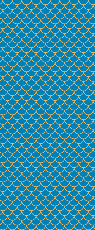 Tapis vinyle salle de bain motif écailles de poisson - TenStickers