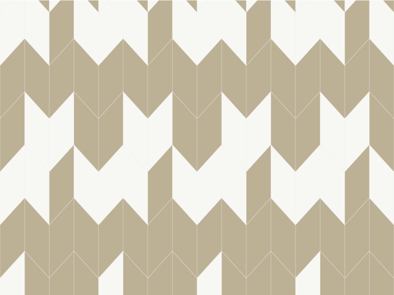 Tapis vinyle salle de bain motif géométrique blanc et beige - TenStickers