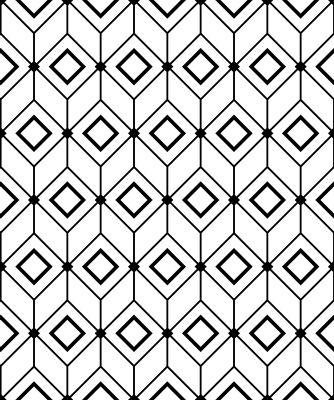 Tapis vinyle géométrique éléments en diamant modernes - TenStickers