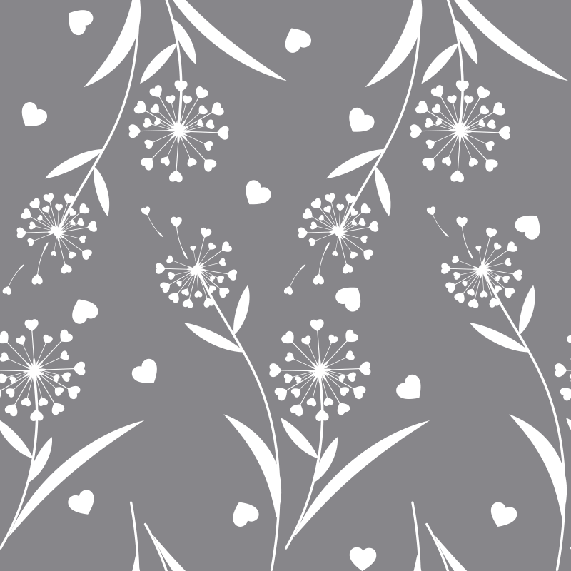 Tapis vinyle salle de bain pissenlits blancs - TenStickers