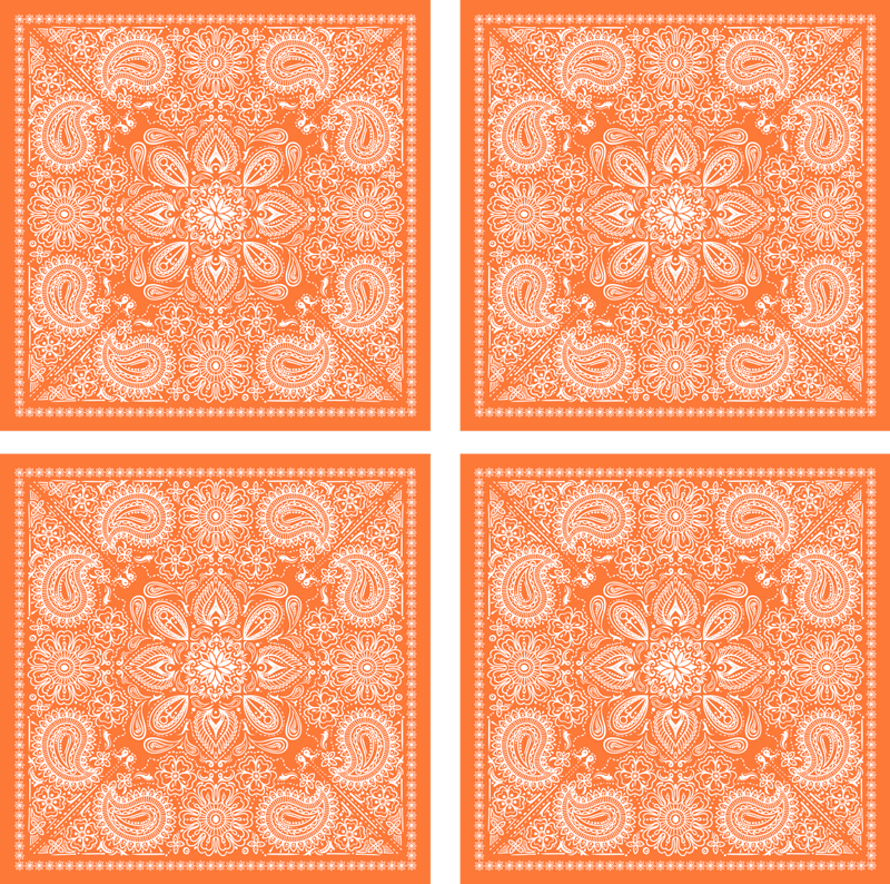 Tapis vinyle salle de bain carrelage paisley - TenStickers