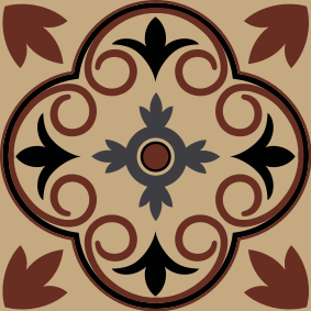 Tapis vinyle salle de bain motif ciment vintage hidráulique - TenStickers