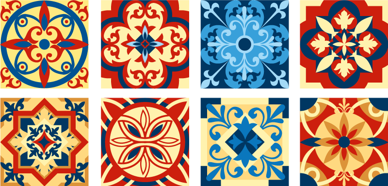 Tapis vinyle cuisine carreaux eraldo azulejos - TenStickers