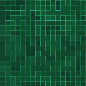 Tapis vinyle cuisine mosaïque abstraite verte lumineuse - TenStickers