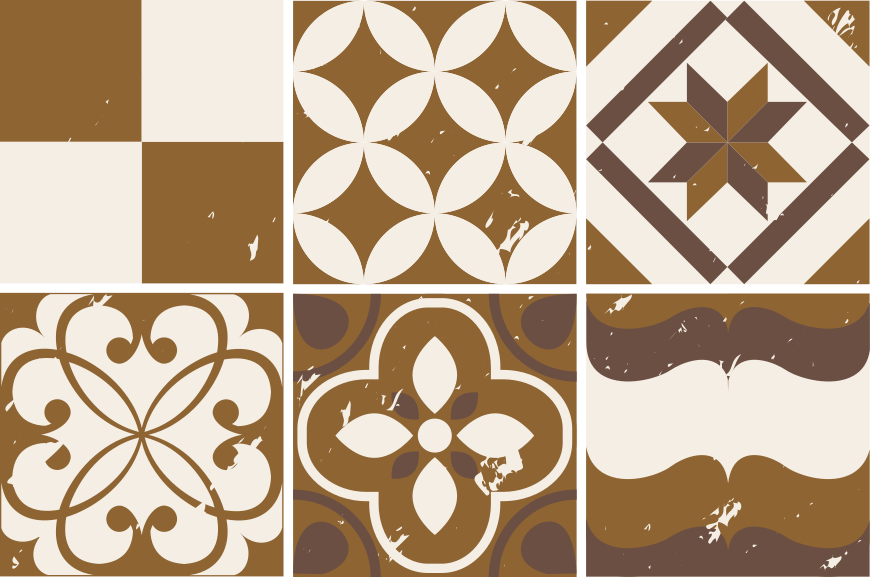 Tapis vinyle cuisine design en ciment marron - TenStickers