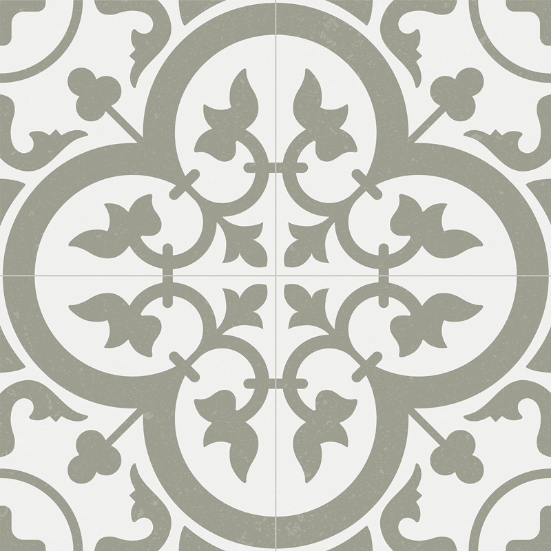 Tapis vinyle cuisine azulejo maroc couleur brume verte - TenStickers