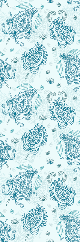 Tapis vinyle cuisine motifs paisley floraux - TenStickers