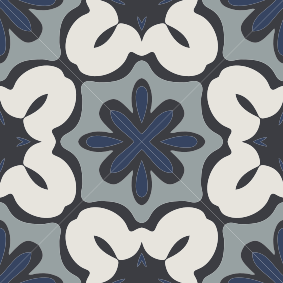 Tapis vinyle cuisine style gracia bleu hydraulique - TenStickers