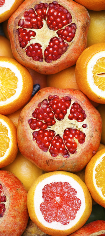 Tapis vinyle cuisine fruits tranchés - TenStickers