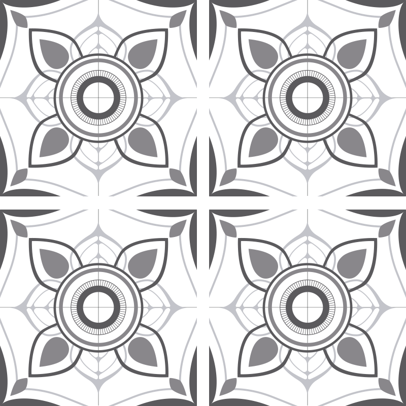 Tapis vinyle cuisine autocollant carreaux portugais - TenStickers