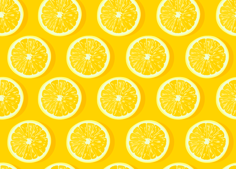 Tapis vinyle cuisine citrons tranchés - TenStickers