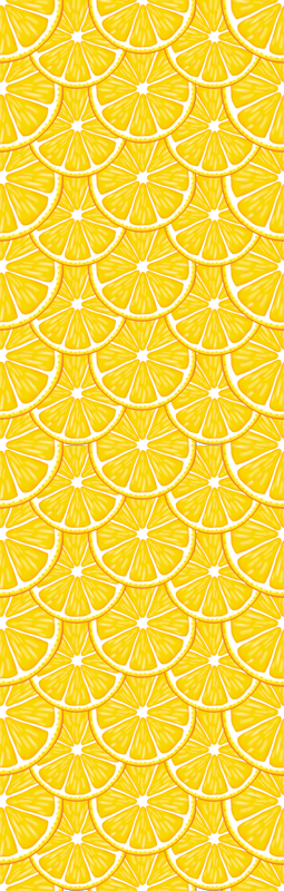 Tapis vinyle cuisine motif orange frigo - TenStickers