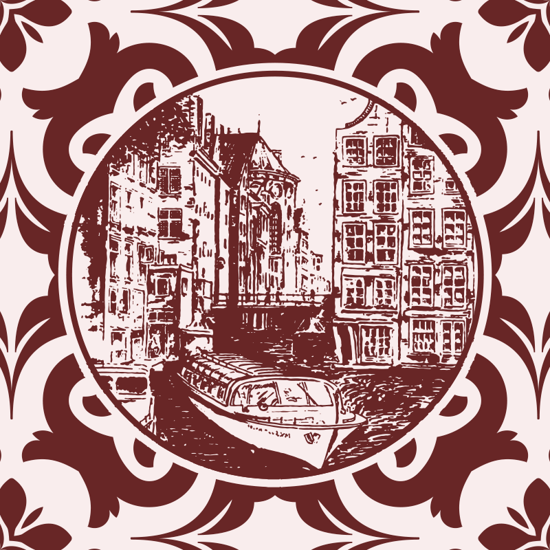Tapis vinyle cuisine maisons et bateaux de canal - TenStickers