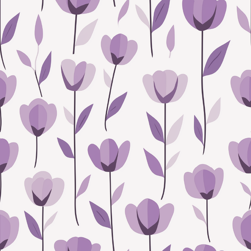 Tapis vinyle cuisine motifs floraux - TenStickers