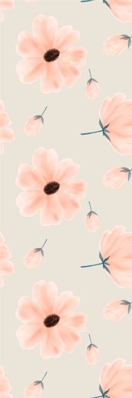 Tapis vinyle chambre fleurs aquarelle grandes - TenStickers