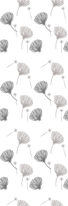 Tapis vinyle chambre motif fleurs des champs sur blanc - TenStickers