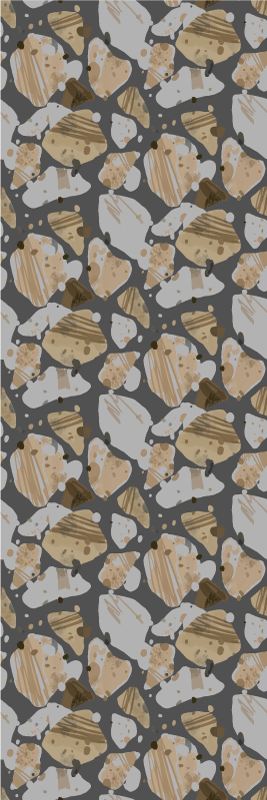 Tapis vinyle chambre motif terrazzo en ciment - TenStickers