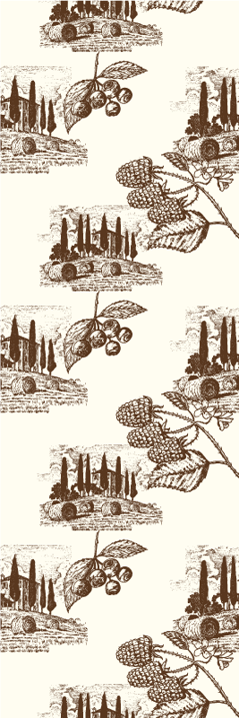 Tapis vinyle chambre motif de vie provinciale française - TenStickers