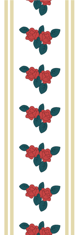 Tapis vinyle chambre style shabby chic roses - TenStickers