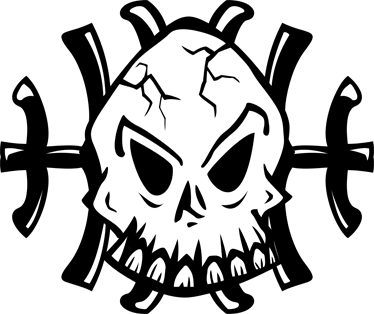 Tapis vinyle chambre logo tête de mort décoratif - TenStickers