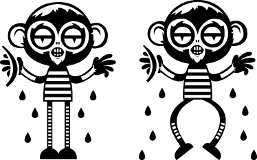 Tapis vinyle chambre couple de singes décoratif - TenStickers