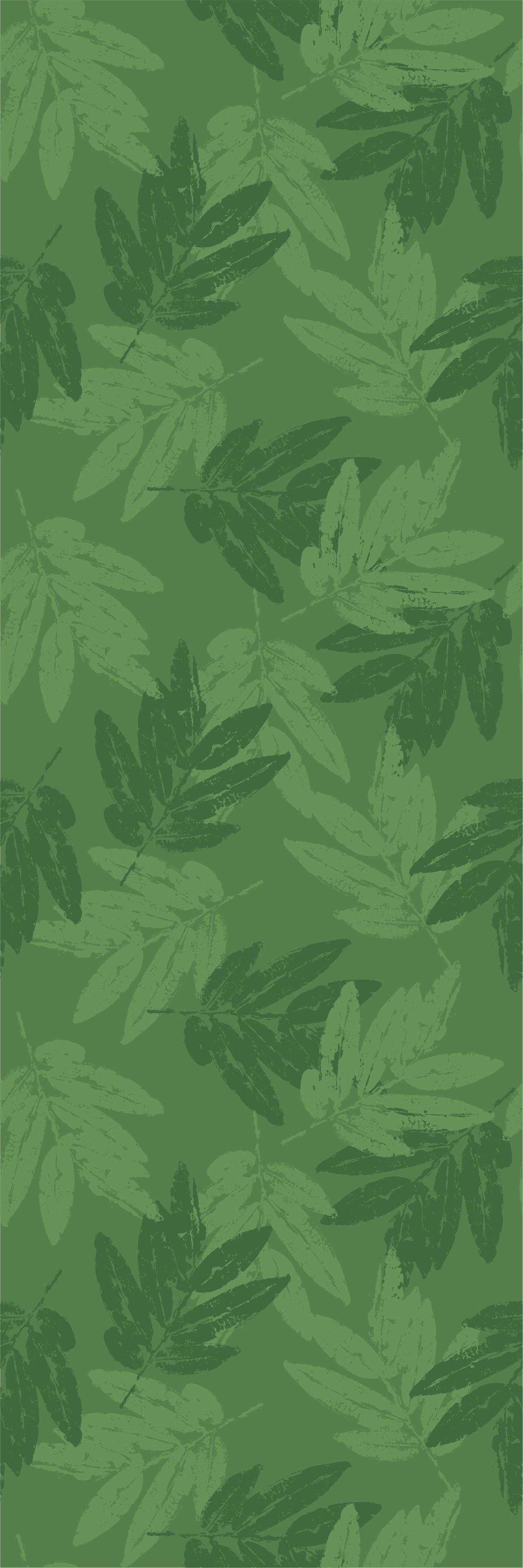 Tapis vinyle bureau motif simples feuilles vertes - TenStickers