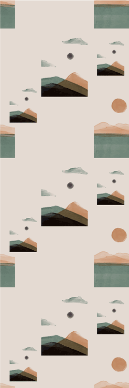 Tapis vinyle bureau montagnes abstraites - TenStickers