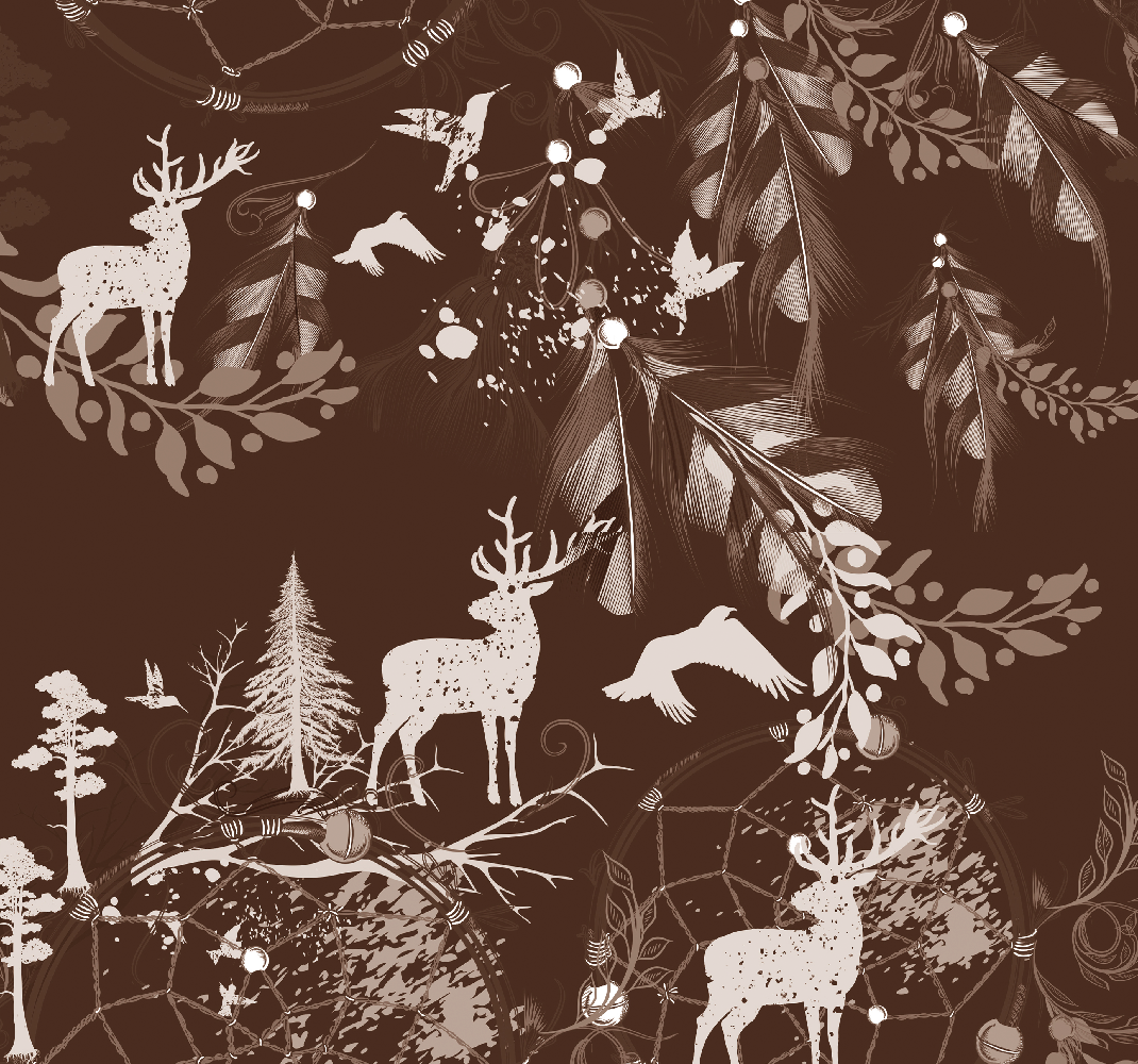 Tapis vinyle chambre cerf décoratif - TenStickers
