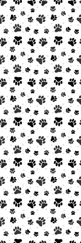 Tapis vinyle chambre motif pattes d'animaux - TenStickers