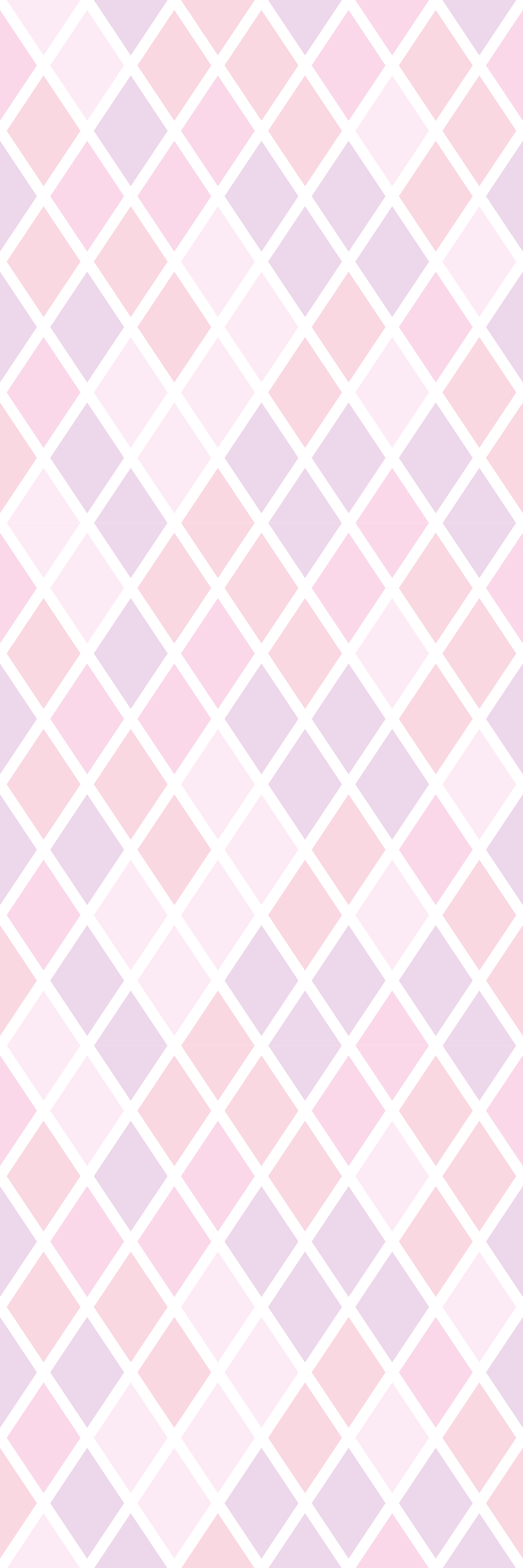 Tapis vinyle chambre design losanges roses et blancs - TenStickers