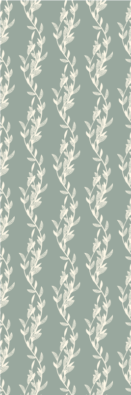 Tapis vinyle chambre style provençal feuilles petites - TenStickers