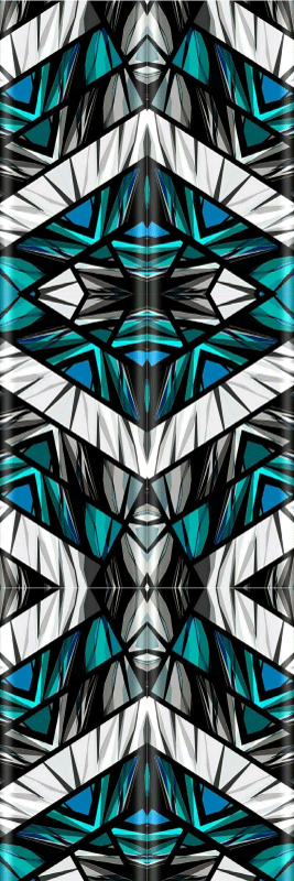 Tapis vinyle chambre graffiti noir bleu et blanc - TenStickers