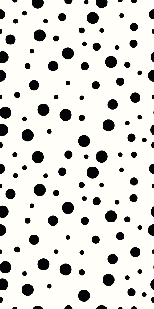 Tapis vinyle chambre motif pois noir et blanc - TenStickers