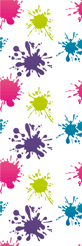 Tapis vinyle chambre éclaboussure multicolore - TenStickers