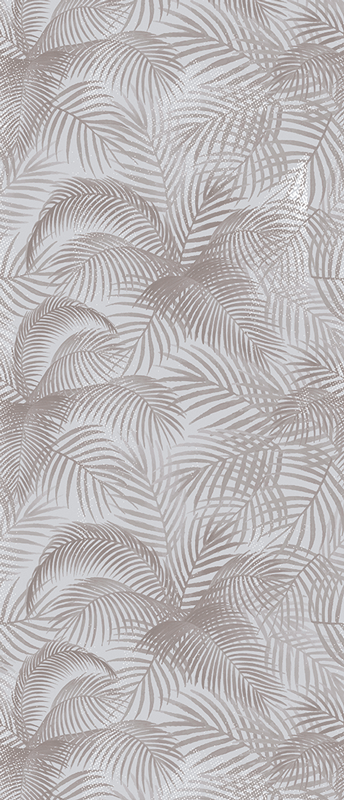 Tapis vinyle chambre botanique élégante grise années 80 - TenStickers