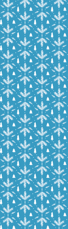 Tapis vinyle chambre style folk nordique bleu - TenStickers