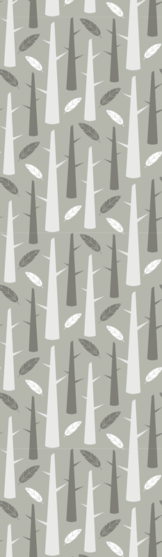Tapis vinyle chambre branches grises style nordique - TenStickers