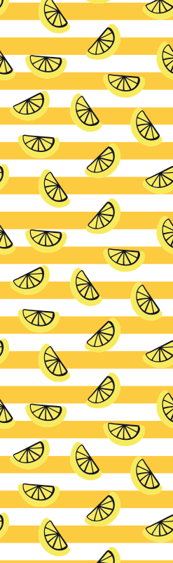 Tapis vinyle chambre motifs citrons - TenStickers