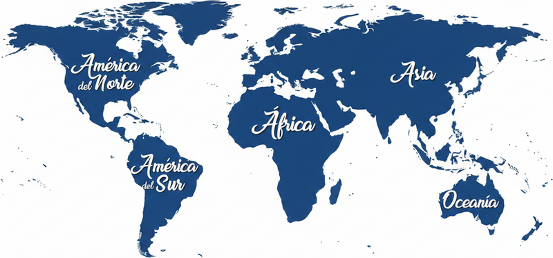 Tapis vinyle chambre carte du monde classic blue - TenStickers