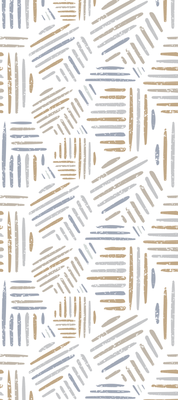 Tapis vinyle nordique lignes pastel par trois - TenStickers